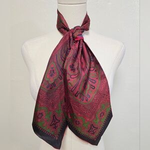 Christian Dior Vintage Silk Ascot Tie Scarf